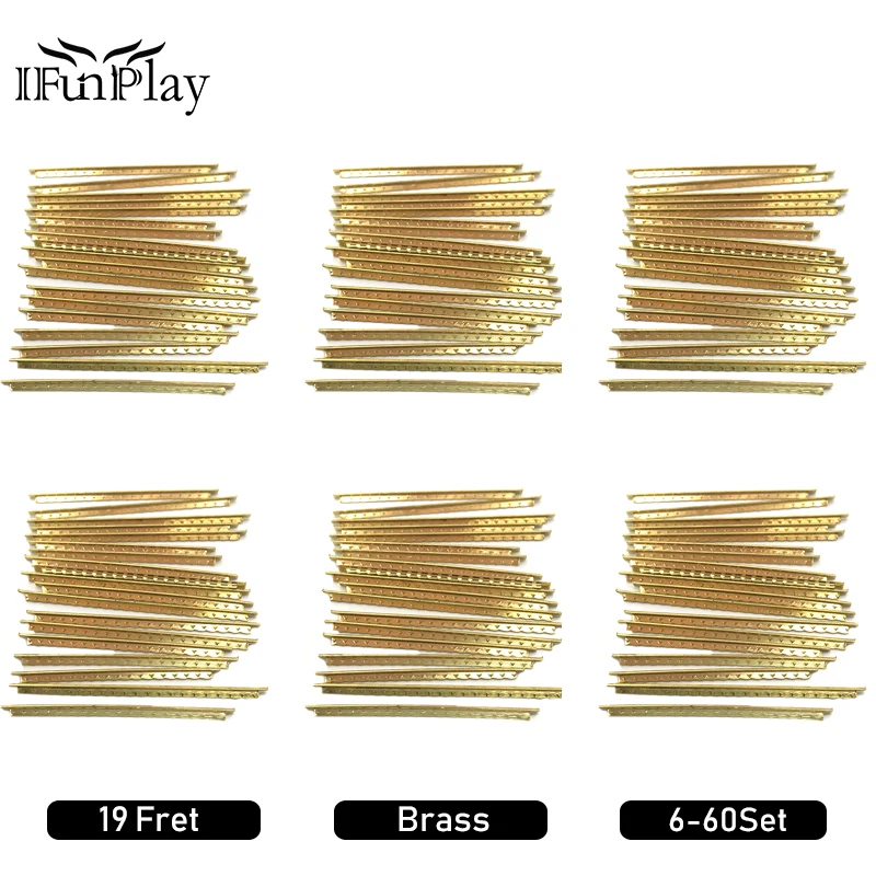 6Set 19Frets Classical Guitar Fret Wire Brass Fretwire Set of 19pcs 2.0 mm Fret Classical