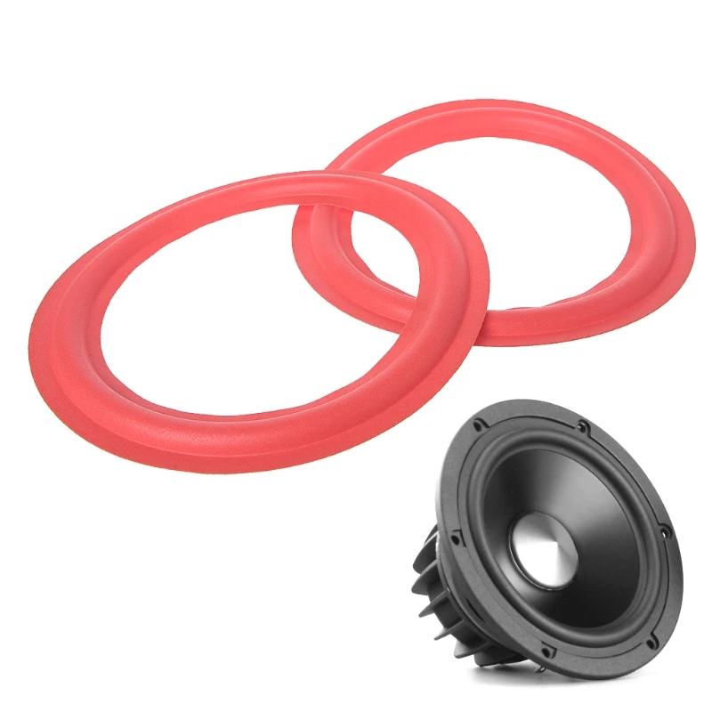 

8 Inch Subwoofer Speaker Surround Foam Woofer Speakers Repair Accessories Red