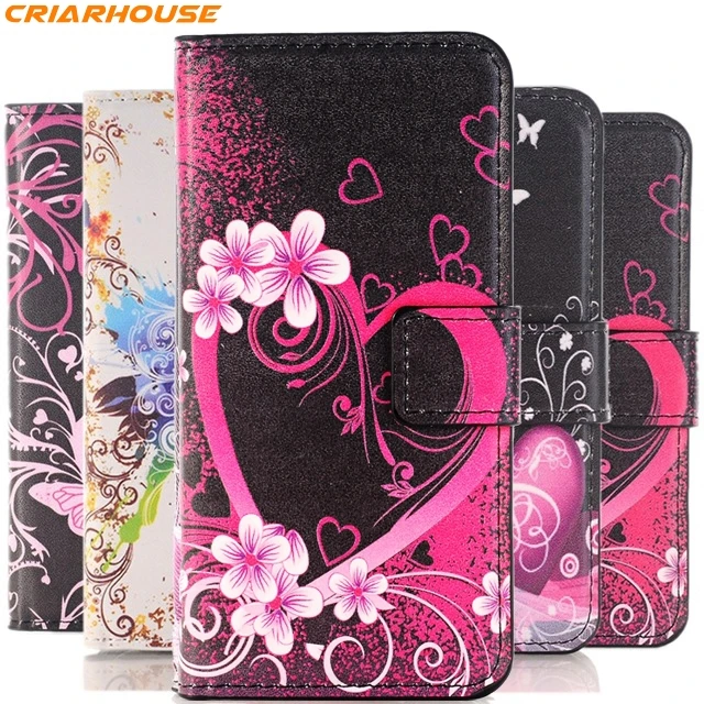 For Samsung Galaxy A5 2017 A520 A510 A510F 2016 A5000 2015 soft pu leather phone case stand flip Wallet style painted Butterfly | Мобильные