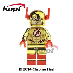 Один продажа Super Heroes Chrome флэш-золотой Капитан Америка Дэдпул Кирпичи Строительные Конструкторы Рождество Игрушечные лошадки для детей kf2014