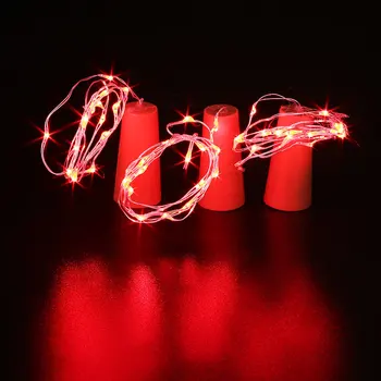 

3PCS Cork Shape Battery Copper Wire String Lights For Bottle 70mm 15LED Wine Bottle Light DIY Christmas Wedding Party Decoration