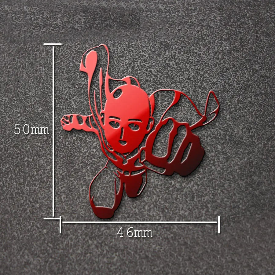 Hot Anime ONE PUNCH MAN Saitama Sticker Luxury Mobile Phone Laptop Sticker Motorcycle DIY 3D Metal Stikers Toys