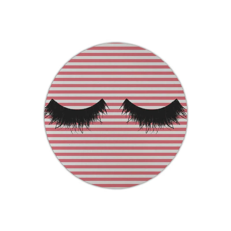 For fashion eyelash fashion Small Size Round Mouse Pad Computer Desk Decorate mouse pads (5)