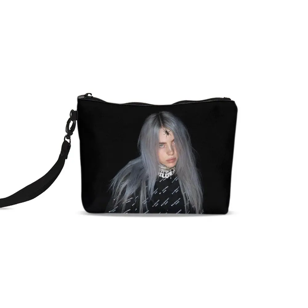 

Billie Eilish Gothic Cosmetic Bag Girls Cute Makeup Bag Handbag Female Zipper Purse Make Up Pouch Beauty Organizer Necessarie