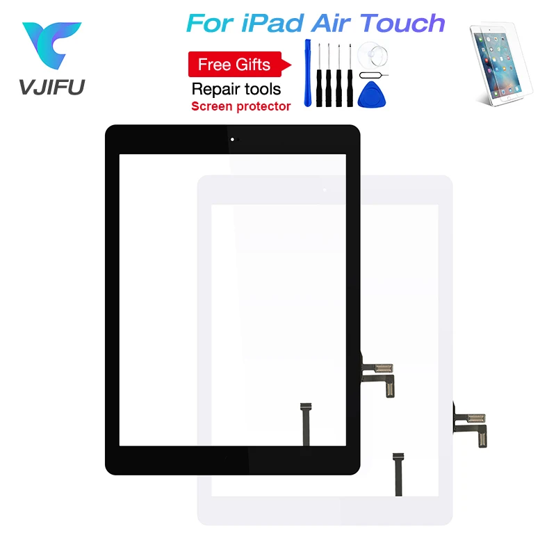 

100% Tested For iPad Air Front Glass Touch Screen For iPad 2 3 4 5 LCD Touch Replacement with Screen Protector Repair Kit LCD