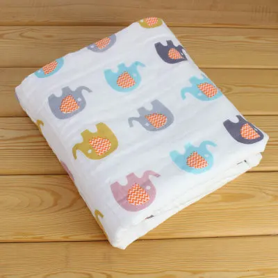 6 слоев супер мягкой дышащей Муслин Хлопок Детское одеяло для новорожденных пеленание малышей получения Одеяло Ванна Полотенца одеяло для сна