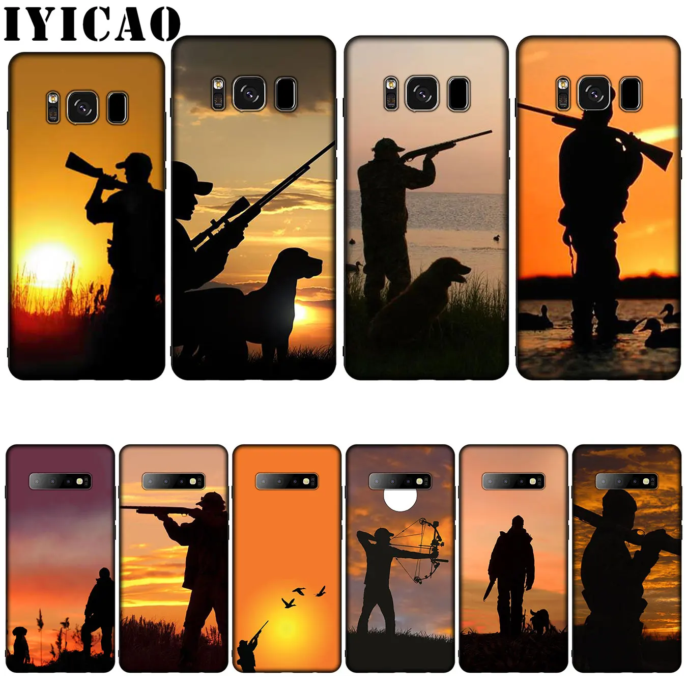 IYICAO Hunter Dog hunting Colorful Silicone Soft Phone Case for Samsung Galaxy S10 S9 S8 Plus S6 S7 Edge S10e E Cover |
