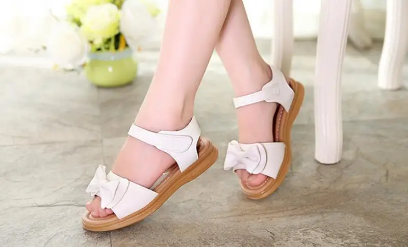 SKHEK сандалии для девочки; туфли в стиле «Принцесса» модные для девочек сандалии детские дизайнерская простая обувь Новые летние обувь для девочек Размеры 3