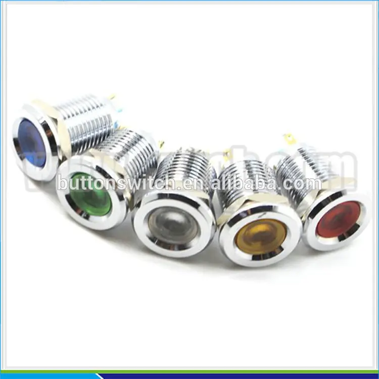 IN11 Stainless steel light Metal 12mm led indicator CE RoHS led pilot light indicator