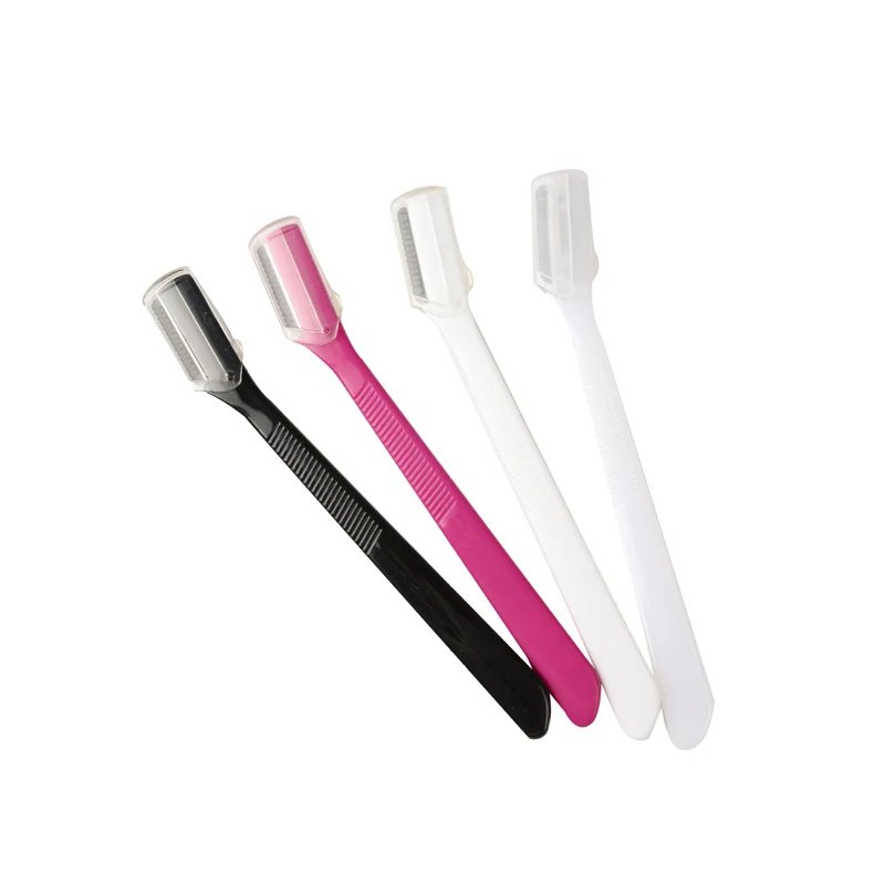 

YOKPN 4 Pcs/Lot Scraping Eyebrow Knife Portable Eyebrow Trimmer Razors Professional Makeup Eyebrow Shaver Tool Random Color