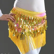 1 шт./партия,, хип-юбка для танца живота, шарф, обертывание, золотые монеты, блестки, платок набедренный для танца живота, свободный размер