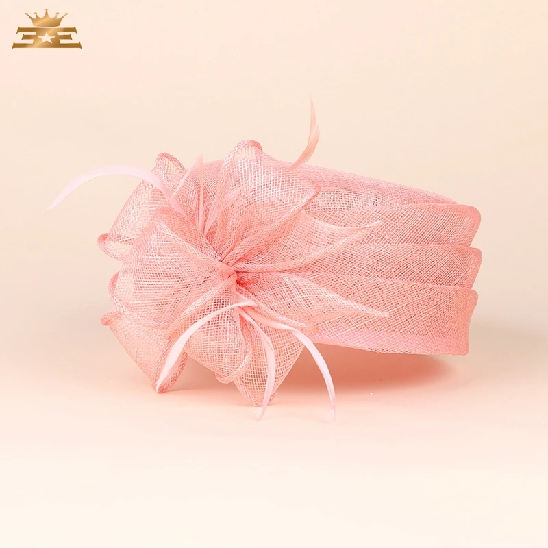 

Lady New Fedoras Organza Hat Female Elegant Flax Yarn Flat Sweet Flower Hat Women Banquet Party Hat Girls Wedding Cap B-8190