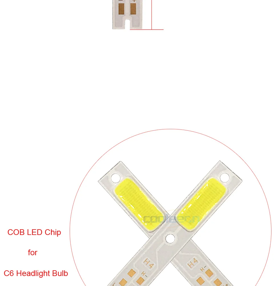 C6 Car Headlight Bulbs COB LED Chip On Board Light Source H1 H4 H7 H11 9004 9005 9006 9007 9012 880 Headlamp COB Lamp (5)