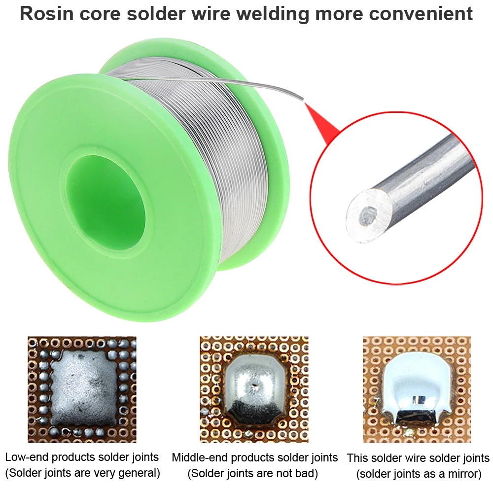 

63/37 130g 0.5mm-1.2mm No-clean Rosin Core Solder Wires with 1.8% Flux and Low Melting Point for Electric Soldering Iron