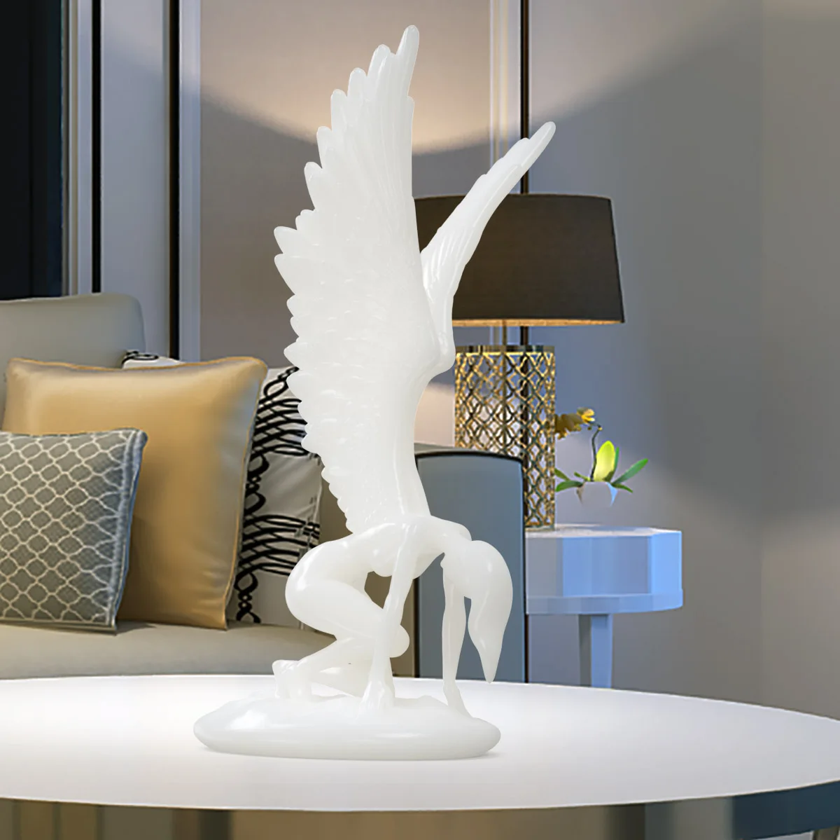 Tooarts Angel With Wings Figurine For Home Decor 3d Printed