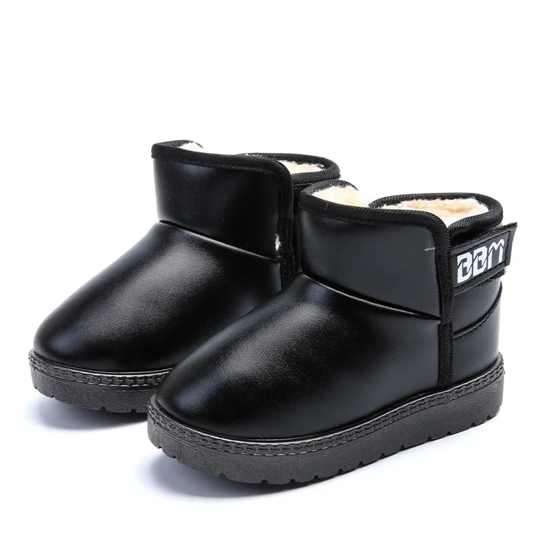 Warm Kids Snow Boots For Children 2018 New Toddler Winter Waterproof children's shoes Non-slip Flat Round Toe Girls Baby |