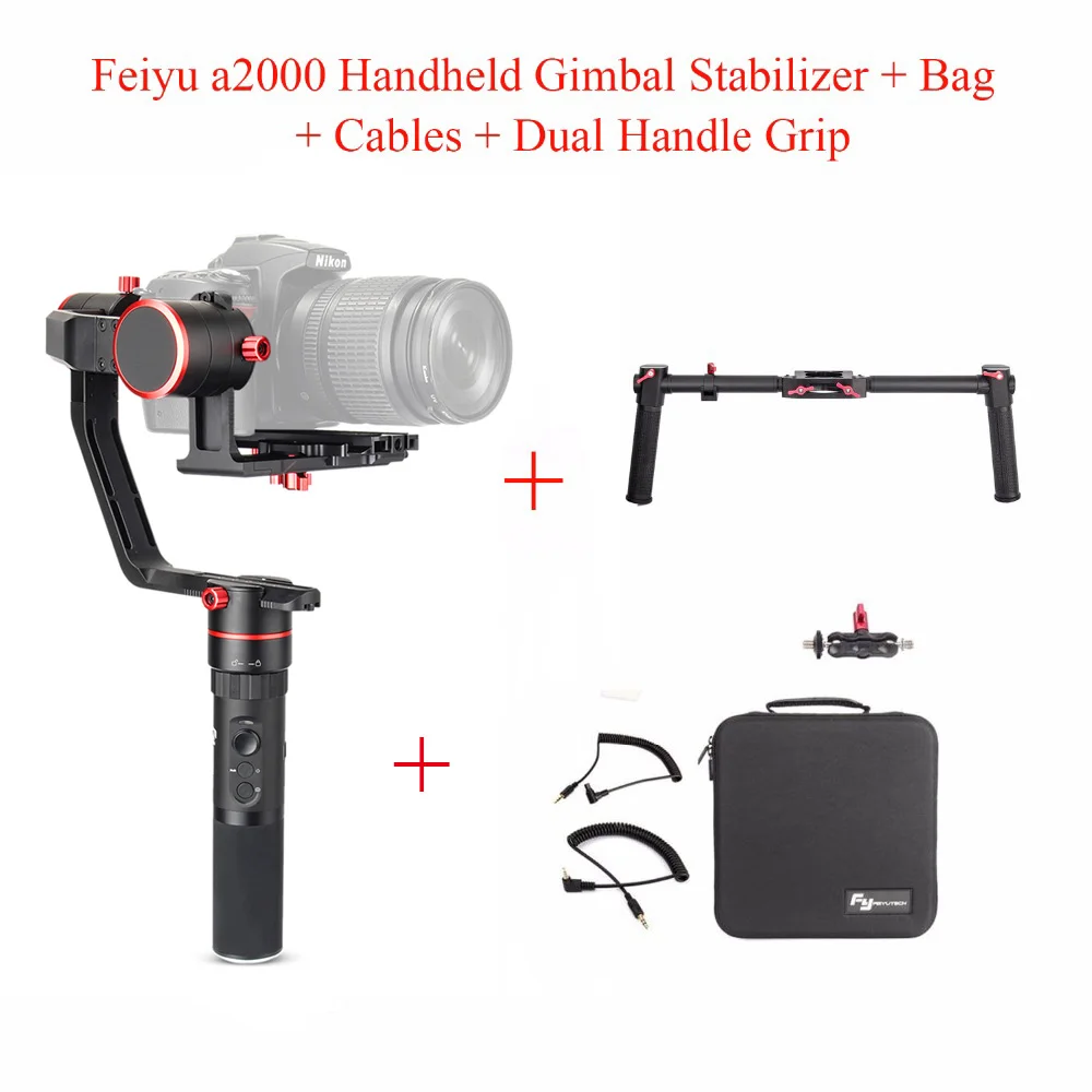 

Feiyu a2000 3-Axis Gimbal Stabilizer for Canon 5D Series / SONY A7 Series a6500,for Panasonic GH4/GH5,Feiyu Tech+Dual Handle