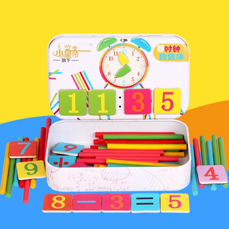 Детская математическая игрушка деревянная палочка Магнитная Математика головоломка рассчитать игра обучение подсчет подарки для детей