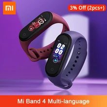Xiaomi mi Band 4, музыкальный смарт-браслет mi band 4, фитнес-браслет, 135 мА/ч, цветной экран, 50 м, водонепроницаемый, Bluetooth 5,0