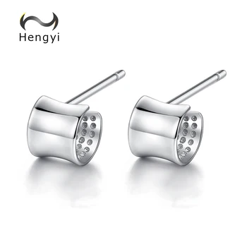 

Hengyi New Arrival Geometric Trendy Casual Stud Earrings 925 Sterling Silver for Women Lovers Christmas Gift