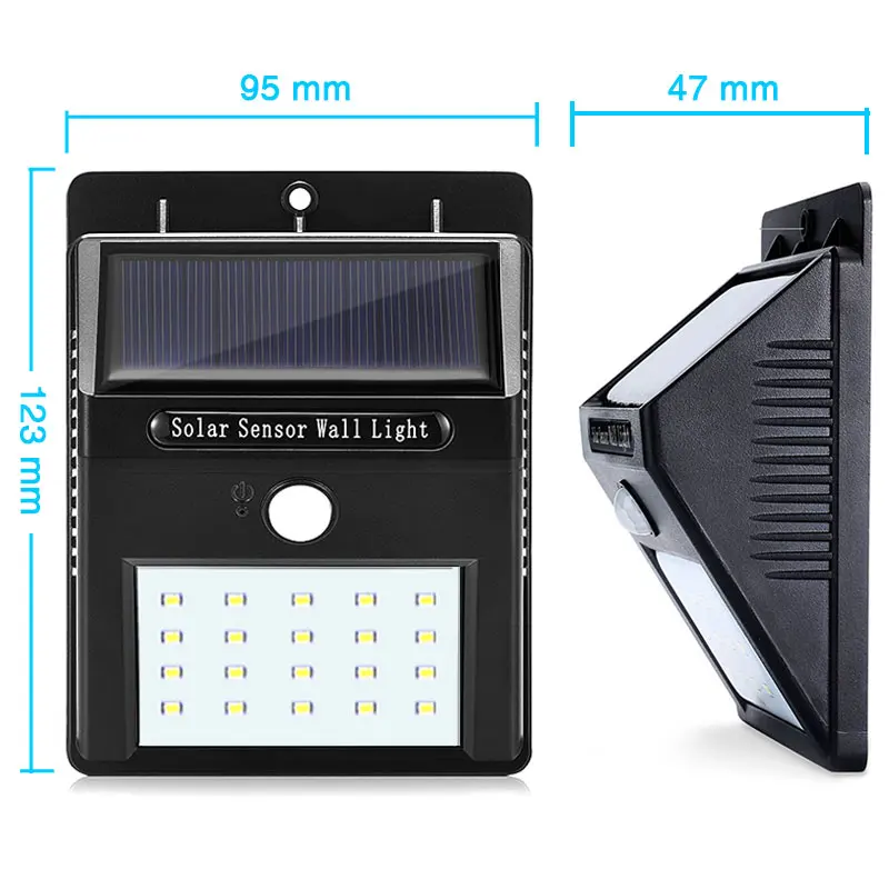 Lâmpadas Solares prova d' Água 2 pack Function 2 : Led Solar Light Outdoor