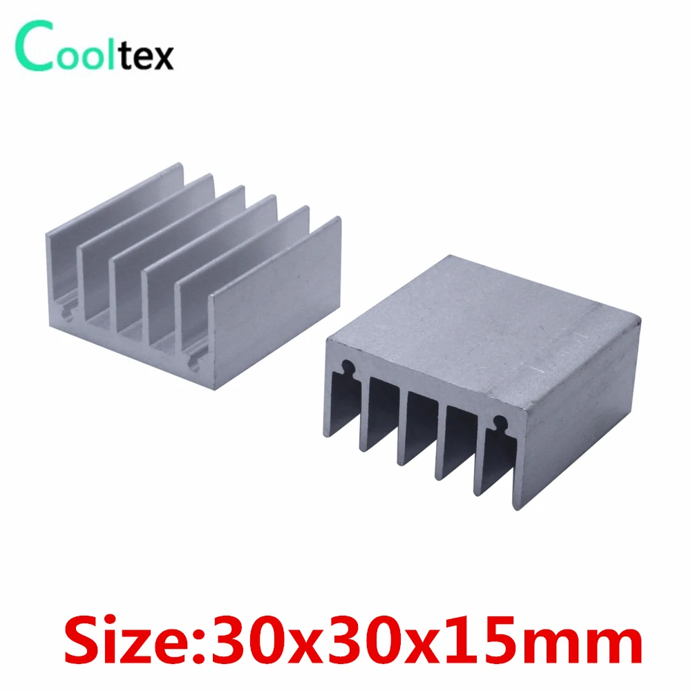 

(100pcs/lot) 100% new 30x30x15mm Aluminum heatsink radiator heat sink for LED Electronic cooler cooling