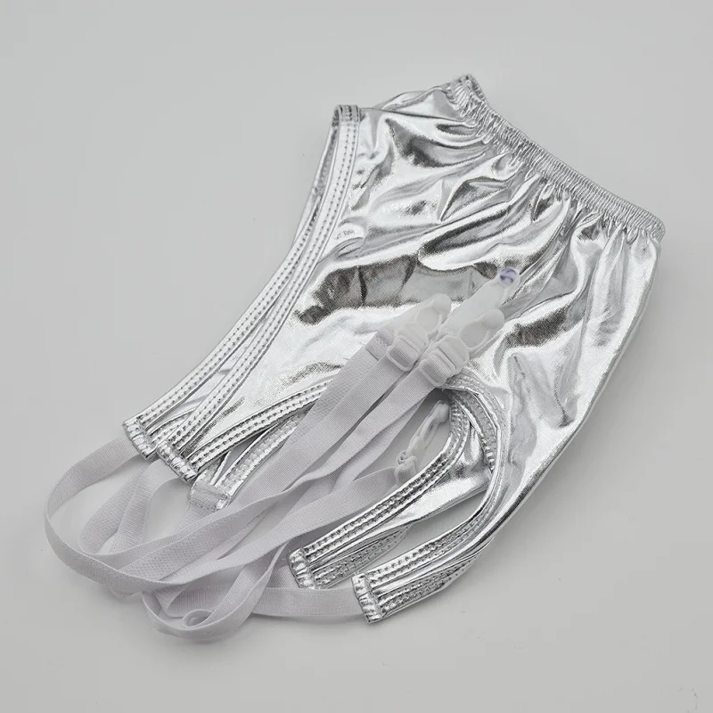 1 Piece Harajuku Punk Sexy Women Knee Leg Garter Belt Silver PVC Leather Leg Ring Suspender Intimates