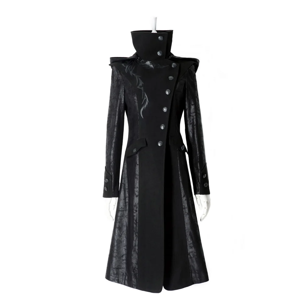 Женская длинная куртка с капюшоном в стиле панк рок Y420F|visual kei|long jacket coatjacket coat |
