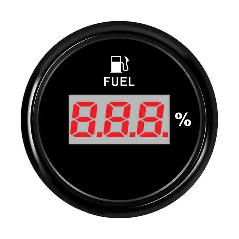 

52mm Digital Fuel Level Gauge Meter 240~33 ohm Oil Tank Level Indicator Fuel Gauge With Backlight 9~32V For Car Boat Marine