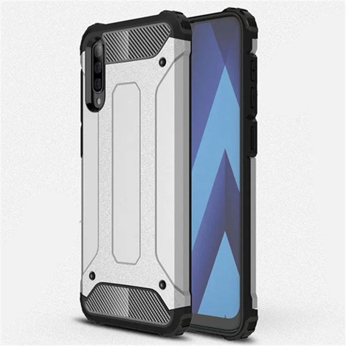 

For Samsung Galaxy A10 A30 A40 Case Shockproof Armor Rubber Silicone Case for Galaxy A50 A70 Hybrid Hard PC TPU 2in1