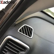 Car Front Air Condition Vents Frame Decorative Cover Trim Interior Air Outlet ABS Matte Strip For KIA Sportage 2016 2017