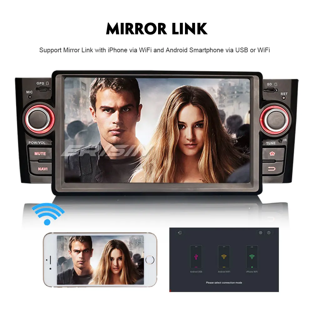 Erisin ES7523L 7 &quotAndroid 8 0 автомобильный dvd Восьмиядерный DAB + TPMS OBD BT 4G для Fiat Punto