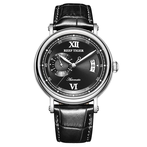 Новые Риф Тигр/РТ мужские роскошные модельные часы дизайн креативные часы розовое золото Miyota механические часы кожаный ремешок RGA1617-2 - Цвет: RGA1617-2-YBB