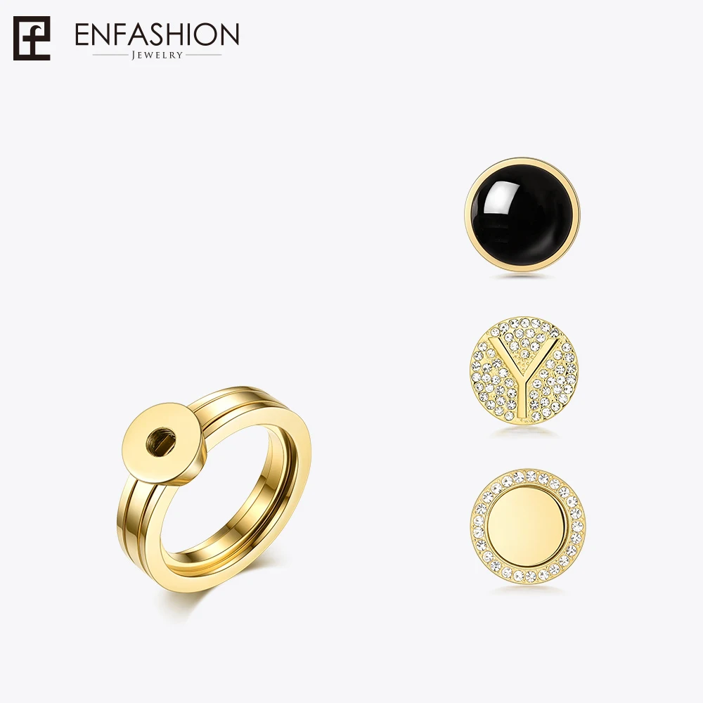 

Enfashion Play Series Screw Rings For Women Sepcial Unique Stainless Steel Gold Color Adjustable Knuckle DIY Jewelry Bagues 8007
