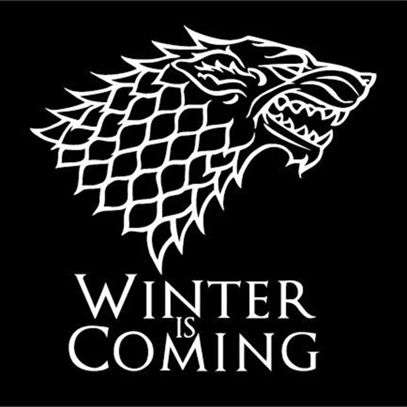 скоро зима игры престолов наклейки белый старк direwolf машину грузовик окно бампер