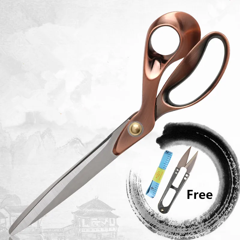 

8 inch Golden Handle Stainless Steel Tailor Sewing Scissors Sharp Blade Dressmaking Fabric Craft Cutting Textile Clothes Shears