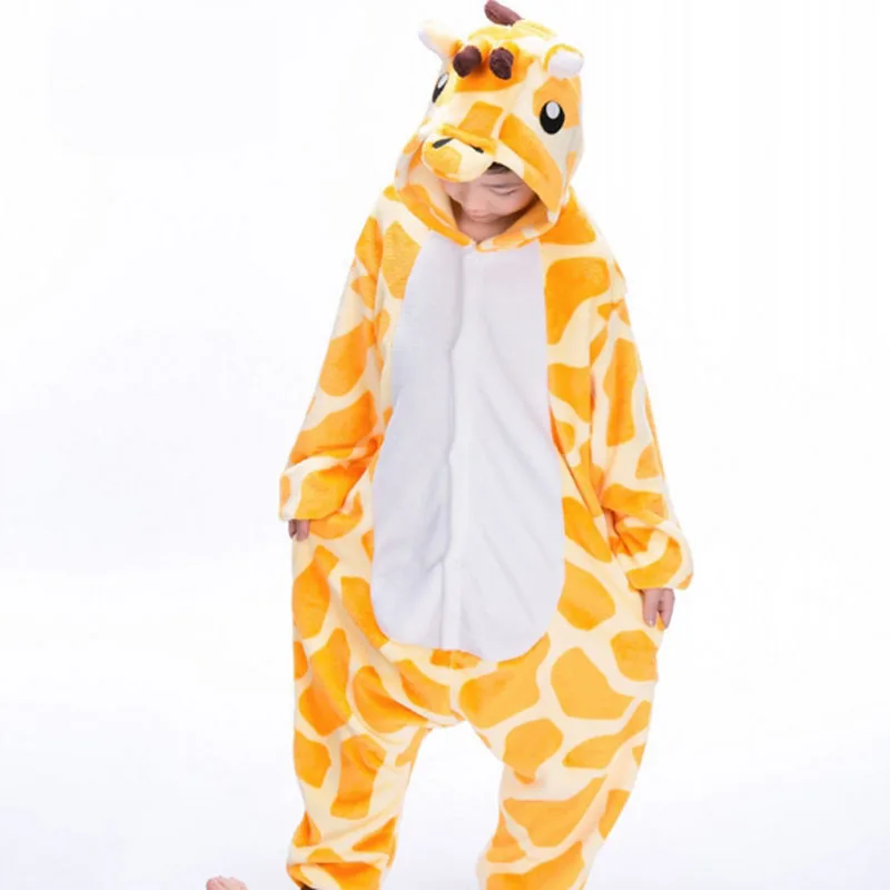 Kigurumi Onesie Kids Animals Panda Children Flannel Pajamas Cartoon Boys Girls Party Cosplay Pyjama Jumpsuit Sleepwear 85-165cm