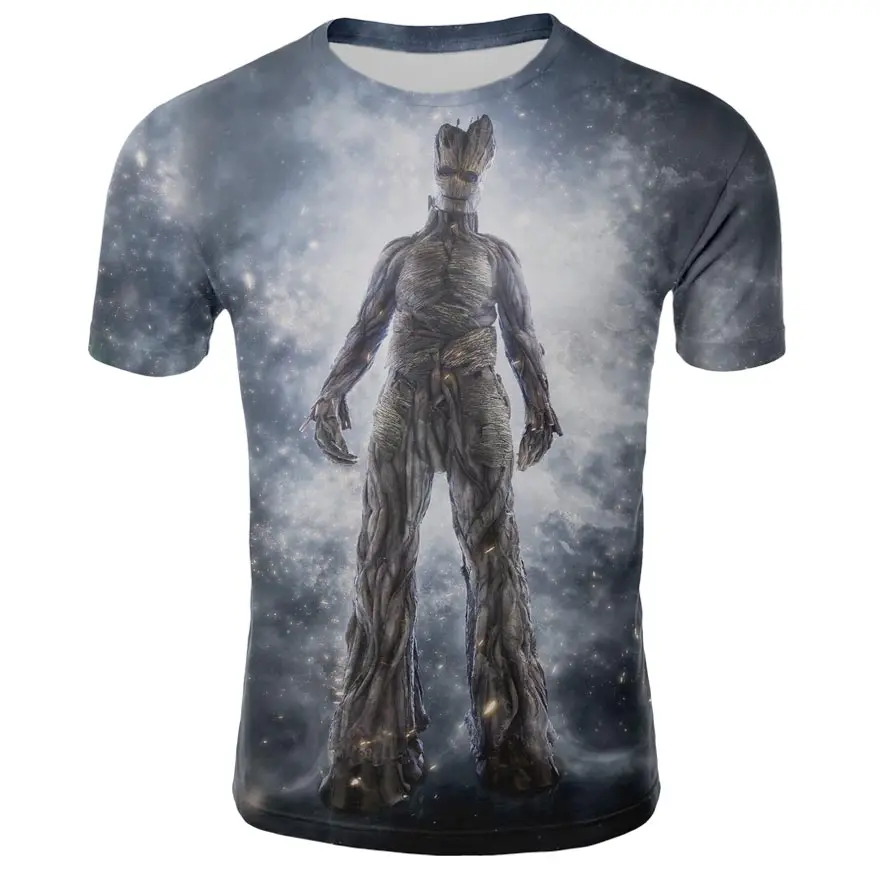

Guardians of The Galaxy 2 Casual T-shirt Anime Men Tree Pop Groot Summer Funny Men T Shirt Boys Girls Cool Tops Asian Size S-4XL