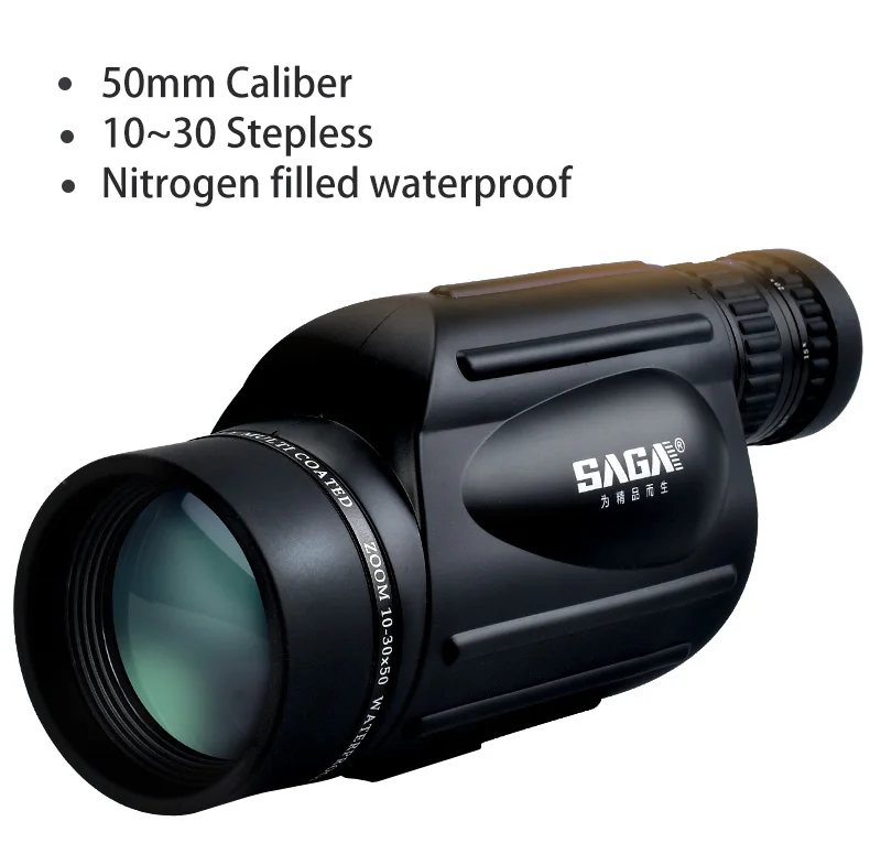 Saga monocular 10-30x50 poderoso binóculos zoom de
