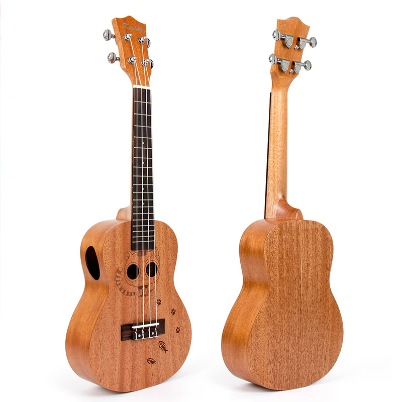 Kmise концертные Гавайские гитары укулеле из красного дерева Ukelele Uke двойное звуковое отверстие боковое отверстие 23 дюймов 18 ладов 4 струны Гавайские гитары с Gig Bag тюнер