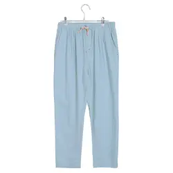 2018 г. весенняя и летняя одежда Штаны японский Лен Штаны хлопок белье мужские повседневные штаны пляжные штаны Мужские штаны