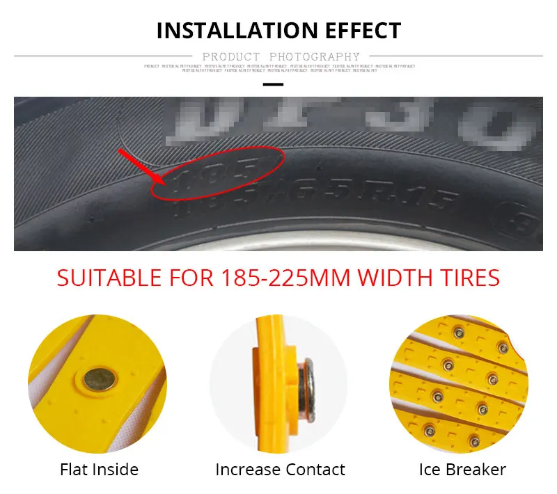 10pcs Car Snow Chain Auto Universal Winter Tires TPU Anti-Skid Wheel Tyre Snow Chains Auto Wheels Belt Car-Styling Accessories (3)