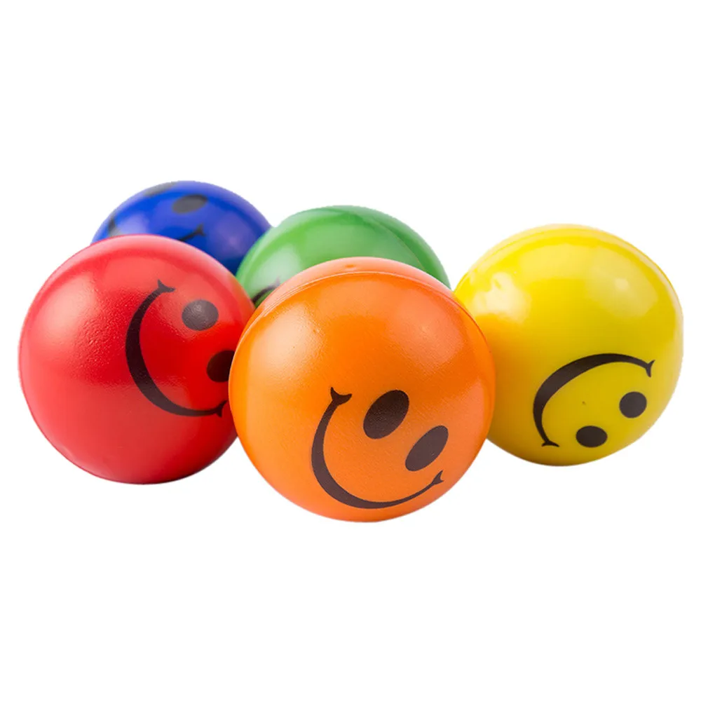 5 шт. Happy Smile Face антистресс рельефная губка пенопластовый шар руки запястье Squeeze
