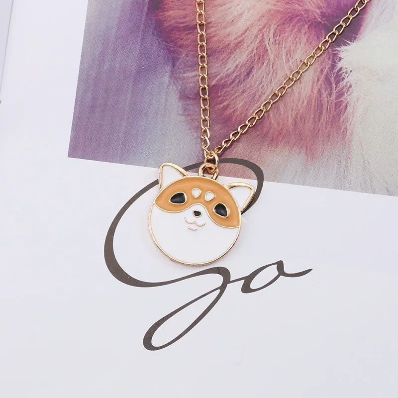 Милая собачка ожерелье для женщин животное щенок собачка кулон каваи Шиба ину Хаски ожерелья с пуделем и подвески ювелирные изделия