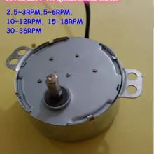 50mm 50TYZ permanent magnet synchronous motor 220V 4W micor AC motor,2.5~3RPM,5-6RPM,shaft diameter 7mm