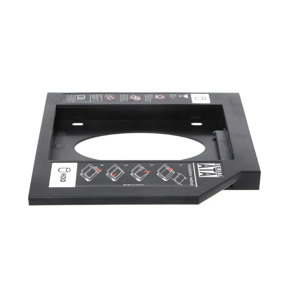 Universal Plastic HDD Caddy 12.7mm SATA 3.0 2.5" SSD Case For Laptop CD DVD ROM