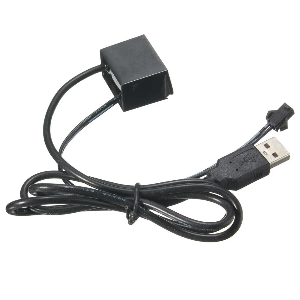 3M Usb прозрачный синий светодиодный светильник свечение El провода гирлянды светодиодные полосы Автомобильный интерьер, Декор для дома