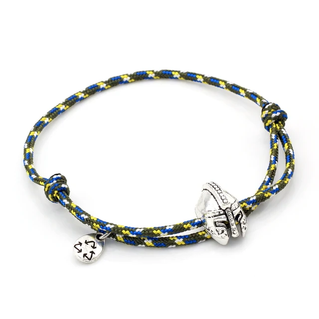 New Arrival Helmet Charm Braided Nylon Cord Bracelets Spartan New Arrival Helmet Charm Braided Nylon Cord Bracelets Spartan Warrior Men Bracelet Whole