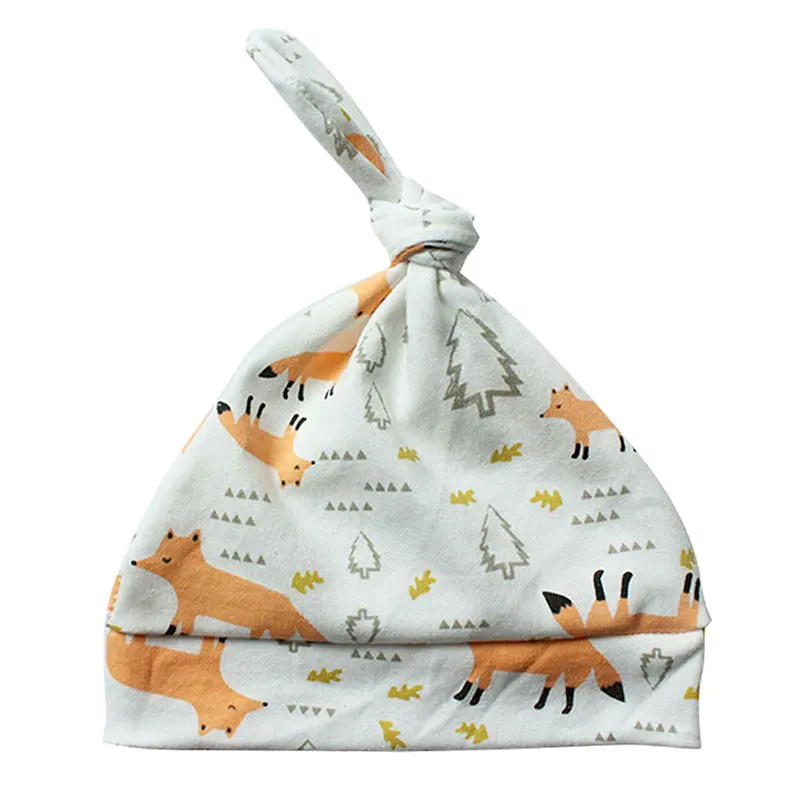

Baby Boy Girl Spring Warm Cartoon Printed Elastic Hats Cap Cute Soft Hair Accessories for Baby Infant Hats Caps
