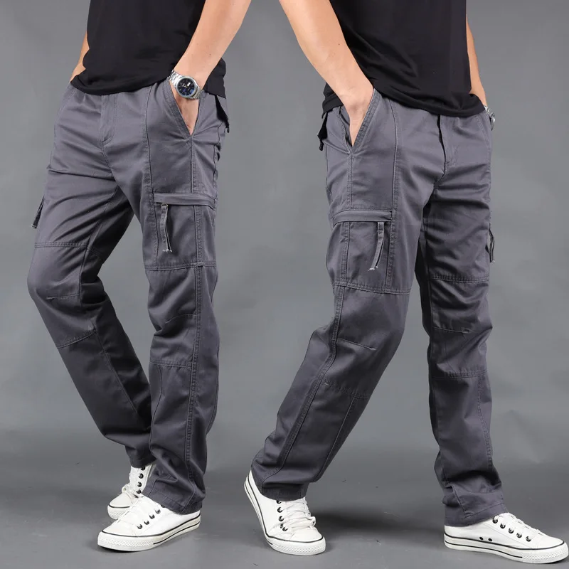 Высокое качество Мужские Брюки Карго повседневные мульти карманные военные брюки длинные брюки для мужчин размера плюс M-4XL